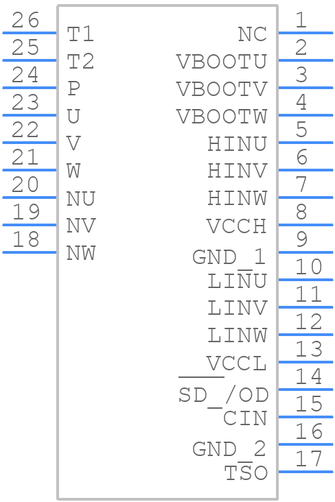 STGIB10CH60TS-XZ - STMicroelectronics - PCB symbol