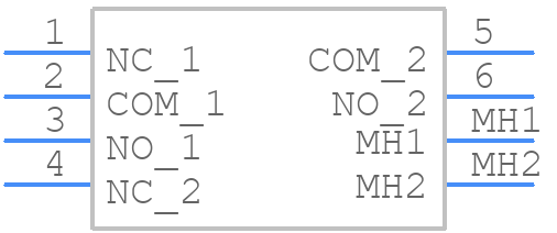 100DP1T1B1M7QEH - E-Switch - PCB symbol