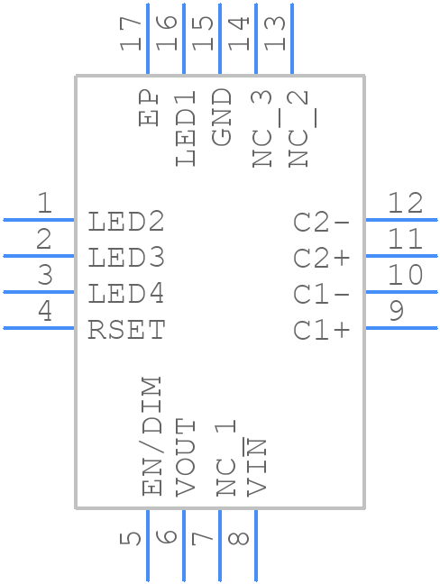 CAT3644HV3-T2 - onsemi - PCB symbol