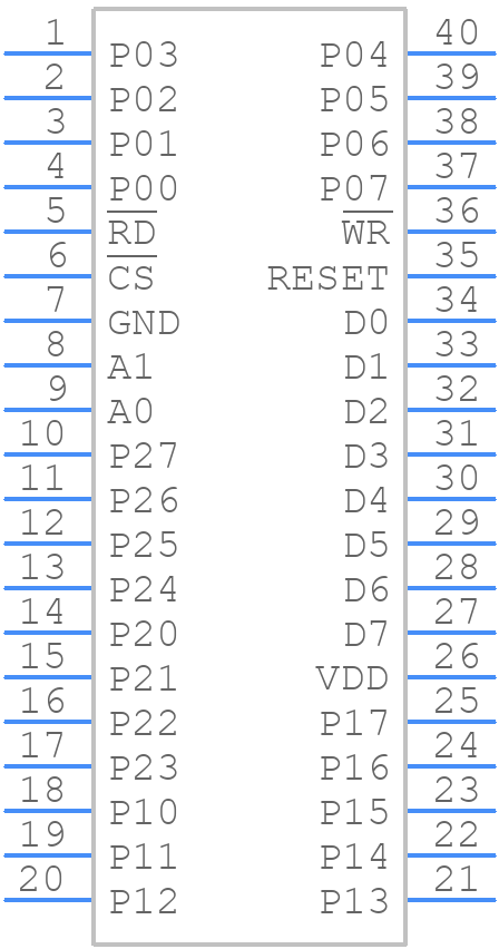 UPD71055C-10 - NEC - PCB symbol