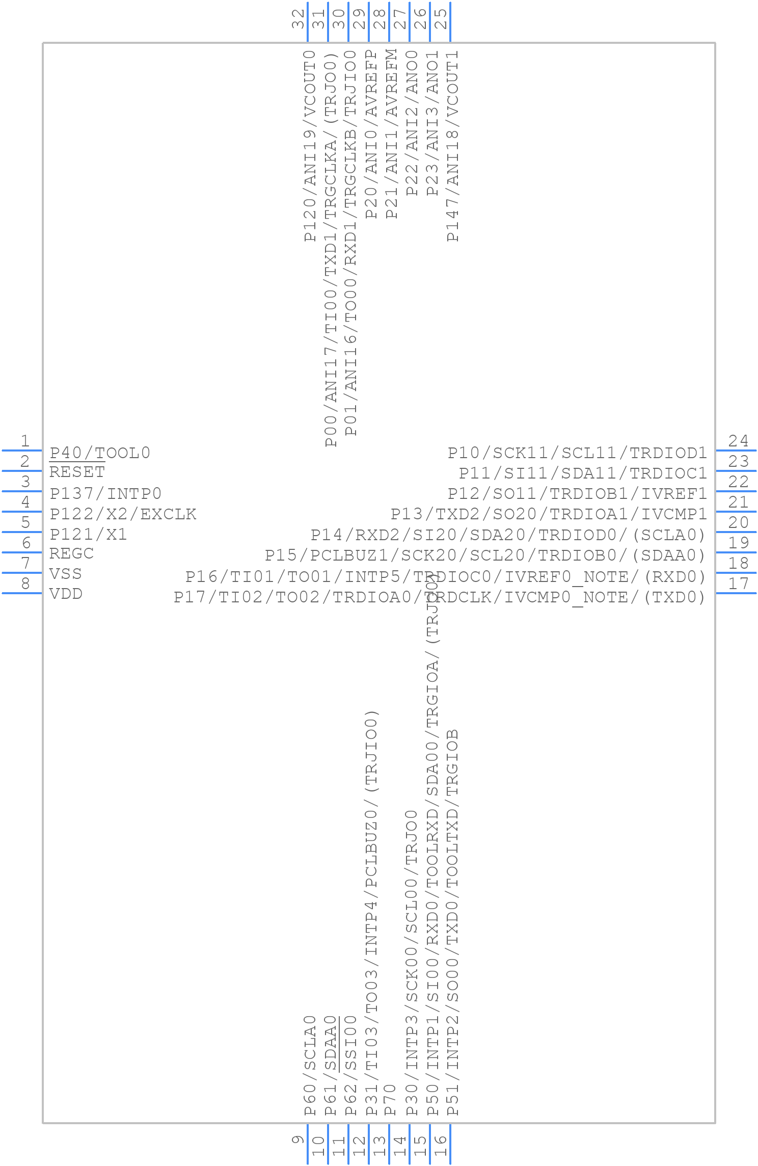 R5F104BGAFP#30 - Renesas Electronics - PCB symbol