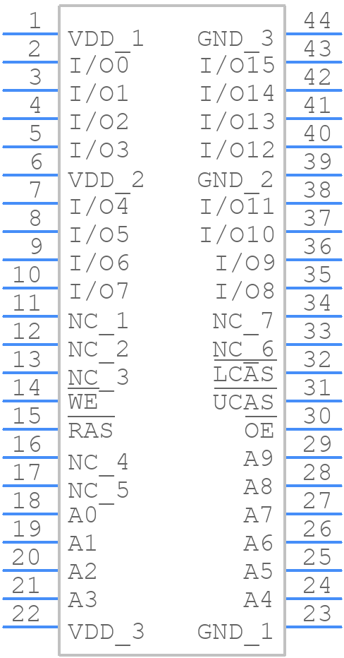 IS41LV16100D-50TLI - Integrated Silicon Solution Inc. - PCB symbol