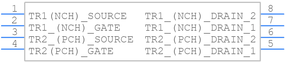 SP8M3HZGTB - ROHM Semiconductor - PCB symbol