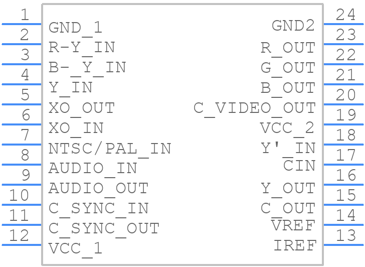 CXA1219P - Sony - PCB symbol