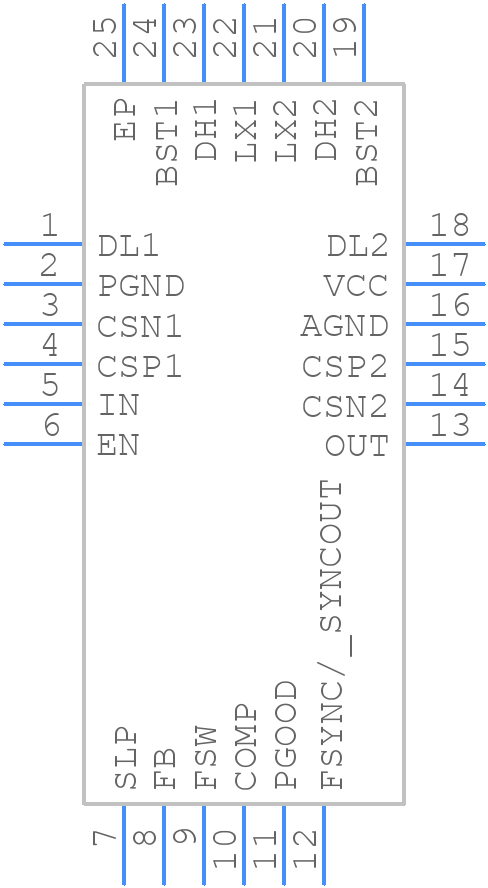 MAX20048ATGD/VY+ - Analog Devices - PCB symbol