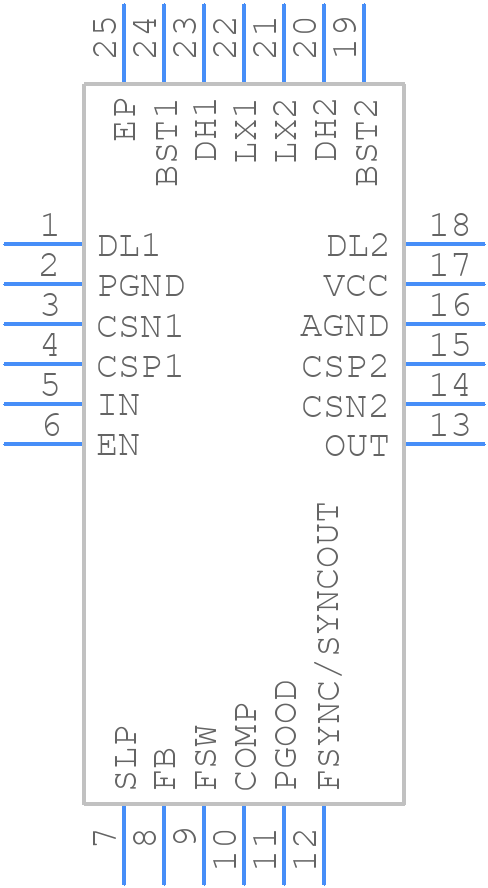 MAX20048ATGD/VY+T - Analog Devices - PCB symbol