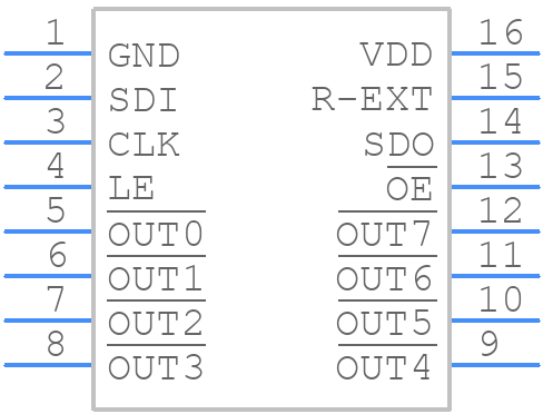 MBI5168GD - Macroblock - PCB symbol