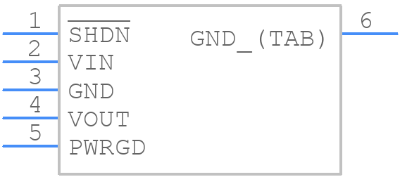 MCP1824T-ADJE/DC - Microchip - PCB symbol