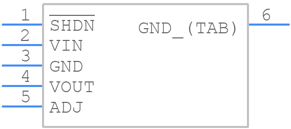 MCP1825T-ADJE/DC - Microchip - PCB symbol