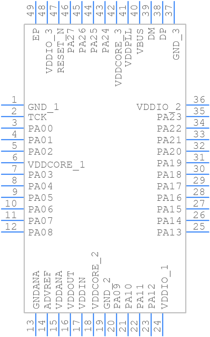 AT32UC3B1256-U - Microchip - PCB symbol
