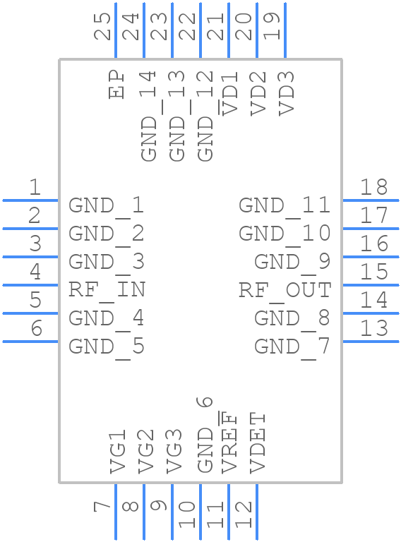 XP1035-QH-0G0T - MACOM - PCB symbol