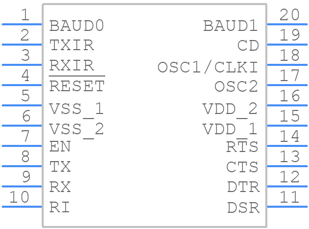 MCP2155-I/SS - Microchip - PCB symbol