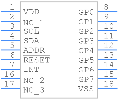 MCP23009-E/SO - Microchip - PCB symbol