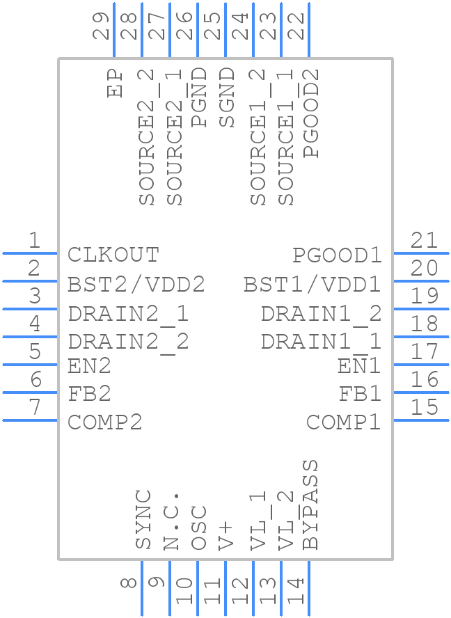MAX5073ATI+ - Analog Devices - PCB symbol