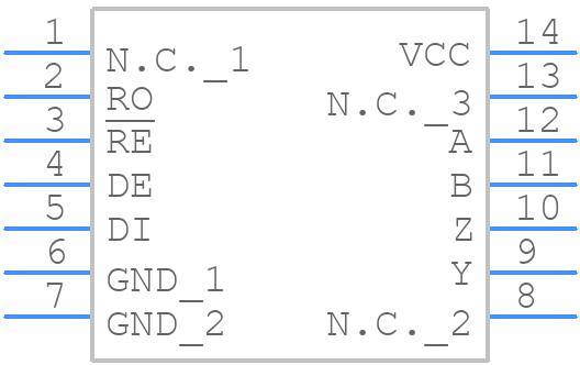 MAX3491AEASD+T - Analog Devices - PCB symbol