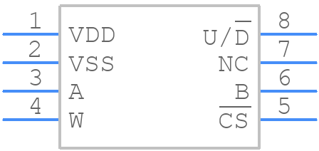 MCP4021-502E/MS - Microchip - PCB symbol