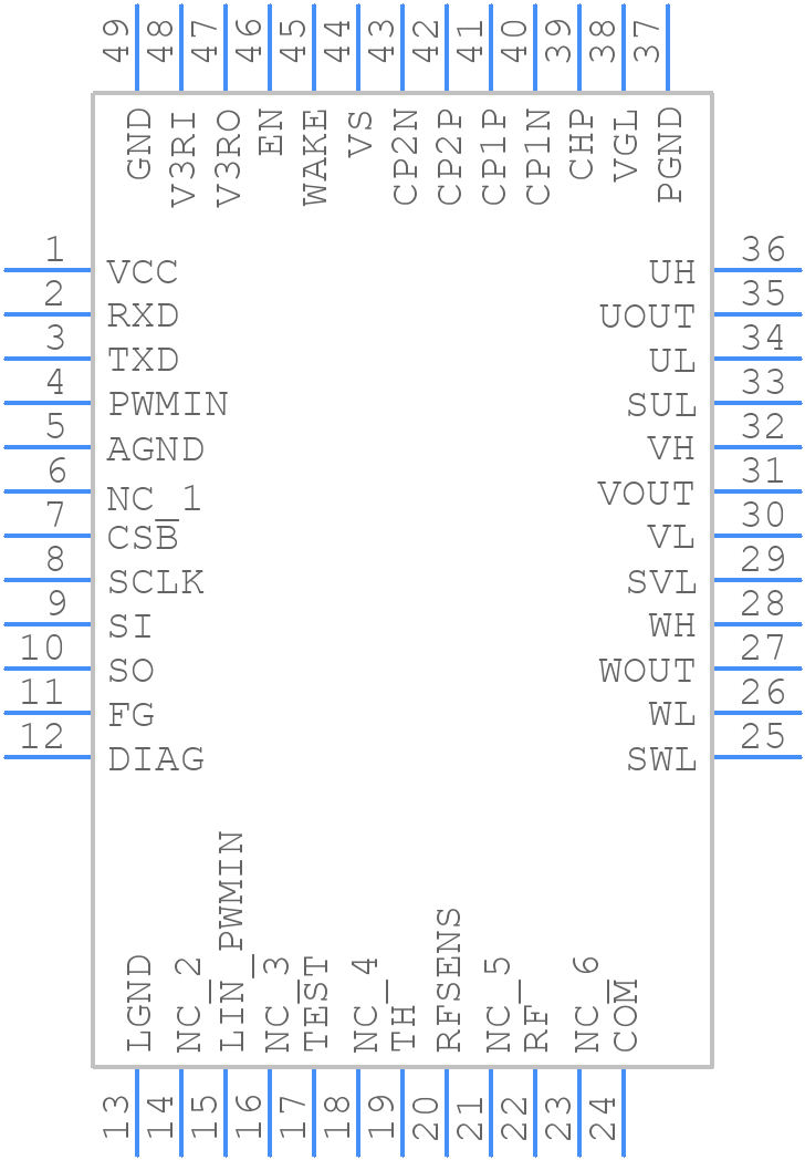 LV8907UWR2G - onsemi - PCB symbol