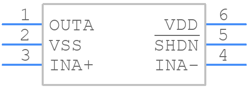 MAX40087AUT+T - Analog Devices - PCB symbol