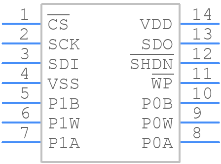 MCP4231-104E/SL - Microchip - PCB symbol