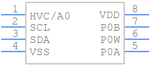 MCP4531-503E/MS - Microchip - PCB symbol