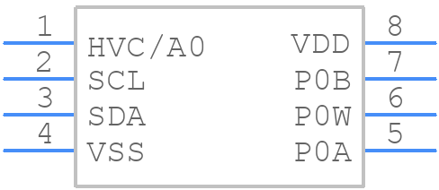 MCP4541-503E/MS - Microchip - PCB symbol
