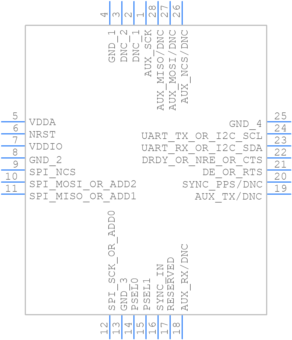 MTI-1-0I-R - Xsens - PCB symbol