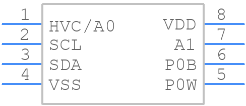 MCP4562-503E/MS - Microchip - PCB symbol