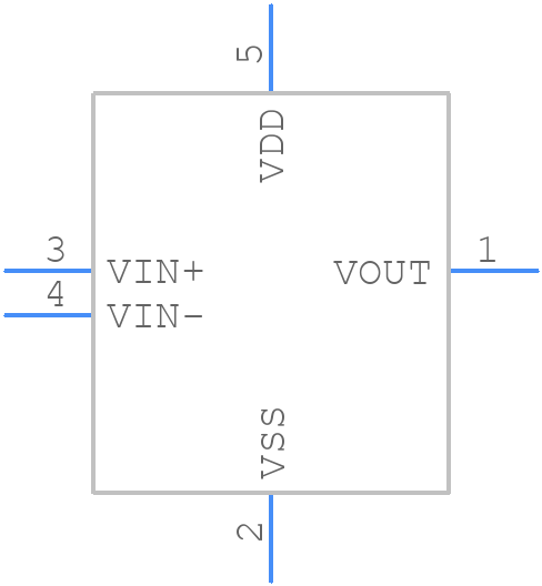 MCP6001T-I/OT - Microchip - PCB symbol