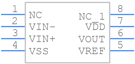 MCP6021-I/SN - Microchip - PCB symbol