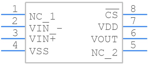 MCP6043-E/SN - Microchip - PCB symbol
