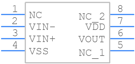 MCP6271-E/MS - Microchip - PCB symbol