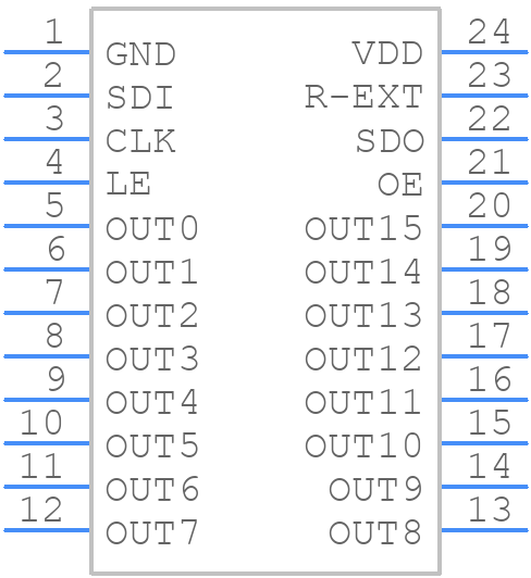 STP16C596ATTR - STMicroelectronics - PCB symbol