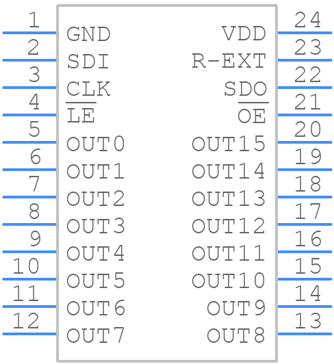 STP16C596AB1R - STMicroelectronics - PCB symbol