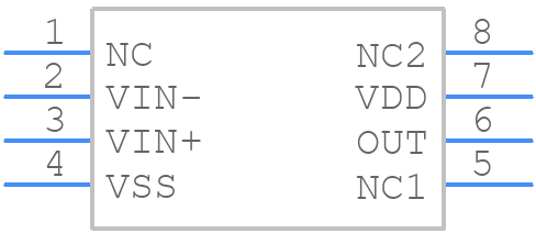 MCP6546-I/SN - Microchip - PCB symbol