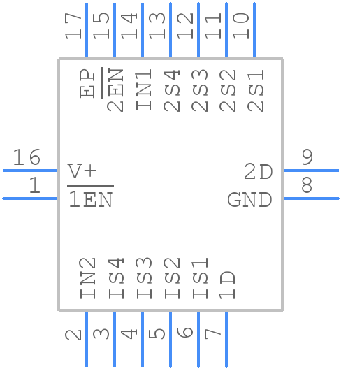 TS3A5017QRGYRQ1 - Texas Instruments - PCB symbol