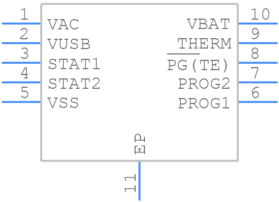 MCP73838-NVI/MF - Microchip - PCB symbol
