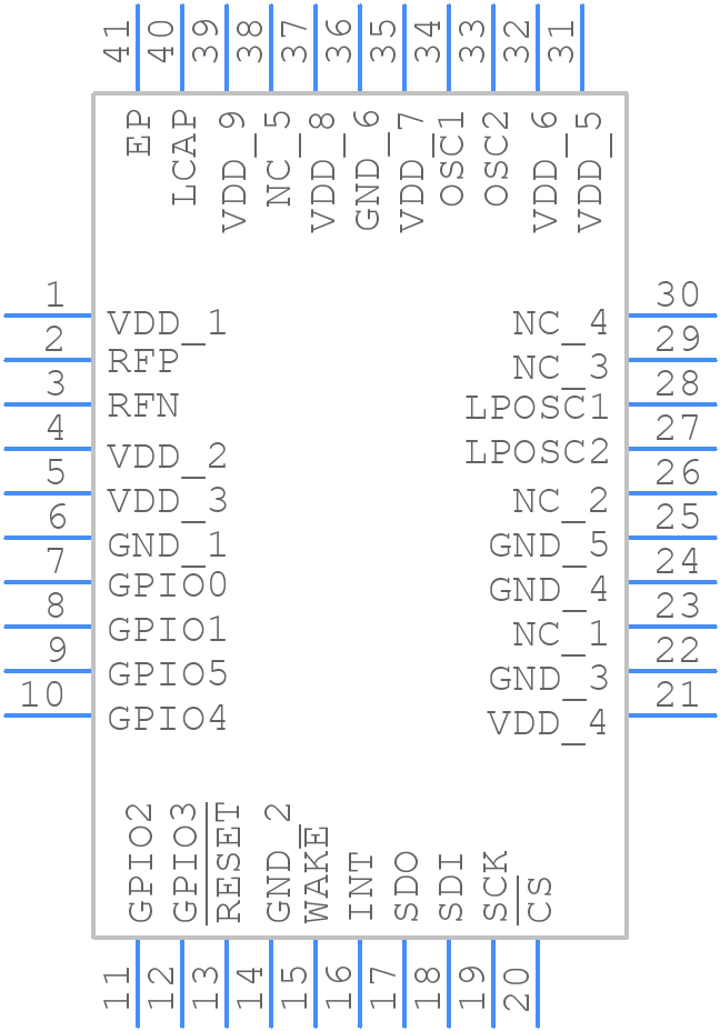 MRF24J40-I/ML - Microchip - PCB symbol