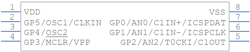 PIC12F510-I/SN - Microchip - PCB symbol