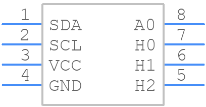 DS3904U-020+ - Analog Devices - PCB symbol