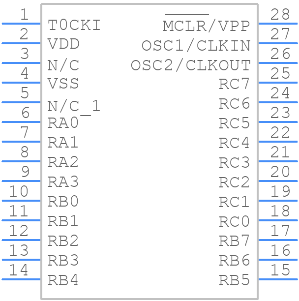 PIC16C55A-04/SO - Microchip - PCB symbol