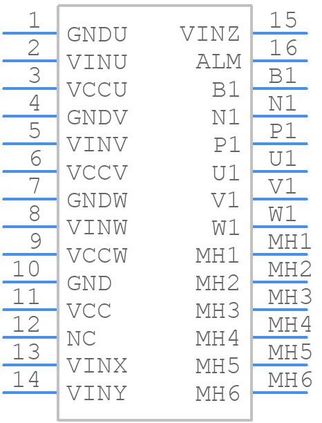 6MBP50RTB060 - FUJI ELECTRIC - PCB symbol