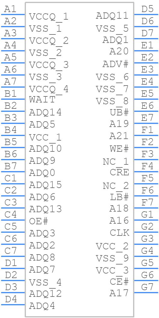 AS1C4M16PL-70BIN - Alliance Memory - PCB symbol