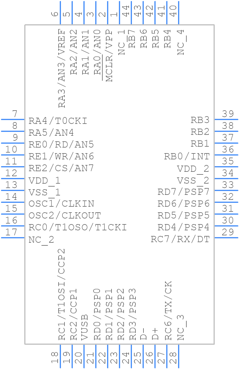 PIC16C765-I/L - Microchip - PCB symbol