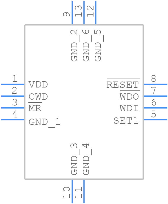 TPS3852H33DRBT - Texas Instruments - PCB symbol