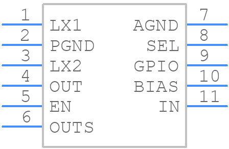 MAX77839CEFQ+ - Analog Devices - PCB symbol
