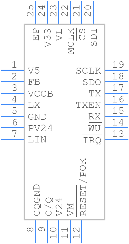 MAX22514ATG+ - Analog Devices - PCB symbol