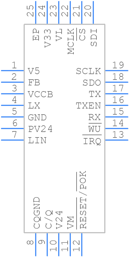 MAX22514ATG+T - Analog Devices - PCB symbol