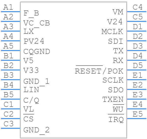 MAX22514AWA+T - Analog Devices - PCB symbol