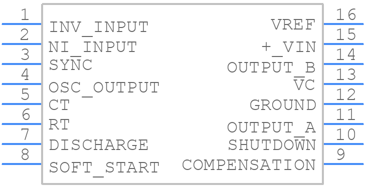 UC2525BN - Texas Instruments - PCB symbol