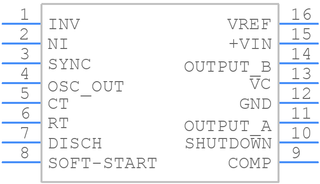 UC2525BDWTR - Texas Instruments - PCB symbol